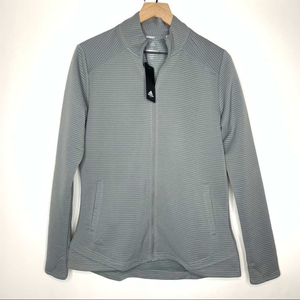 NWT Adidas golf women’s large jacket gray full zip